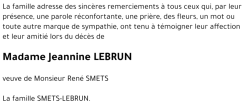 Jeannine LEBRUN 