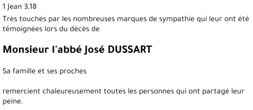 l'abbé José DUSSART