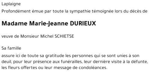Marie-Jeanne DURIEUX