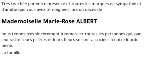 Marie-Rose ALBERT