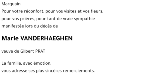 Marie VANDERHAEGHEN