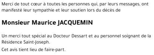 Maurice JACQUEMIN