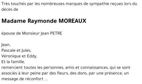 Raymonde MOREAUX