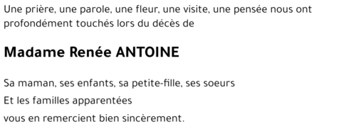 Renée ANTOINE