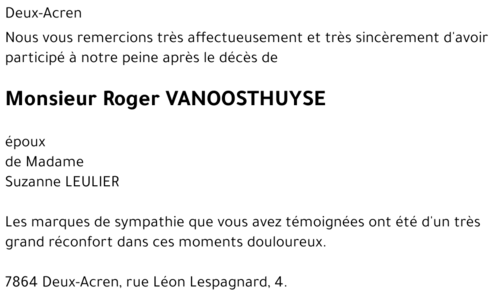 Roger VANOOSTHUYSE