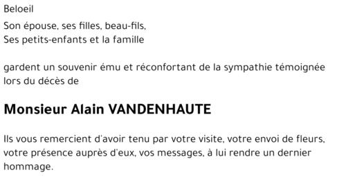 Alain VANDENHAUTE