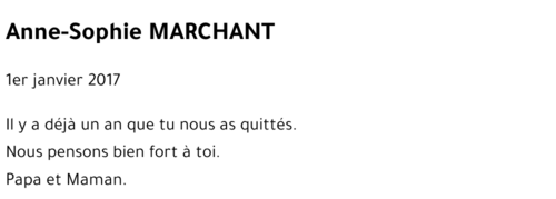 Anne-Sophie MARCHANT