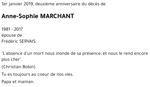 Anne-Sophie MARCHANT