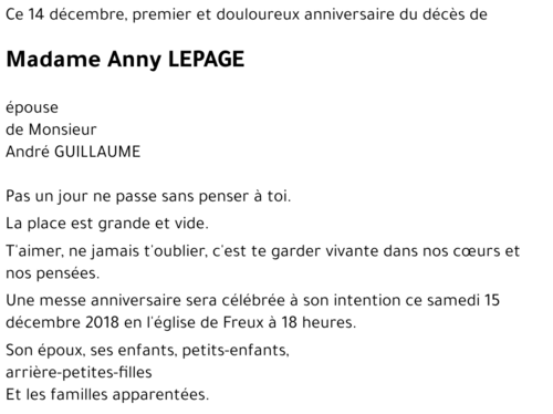 Anny LEPAGE