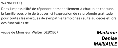 Denise MARIAULE