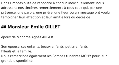 Emile GILLET