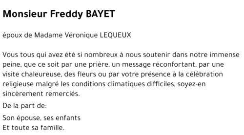 Freddy BAYET