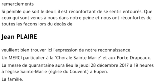 Jean PLAIRE