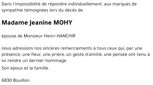 Jeanine MOHY