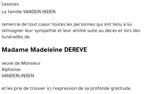 Madeleine DEREVE