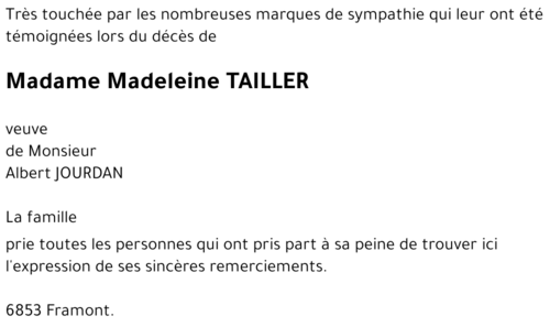 Madeleine TAILLER