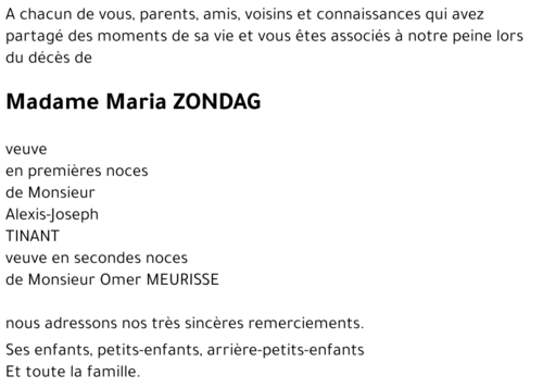 Maria ZONDAG