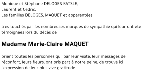 Marie-Claire MAQUET