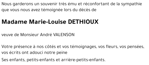 Marie-Louise DETHIOUX