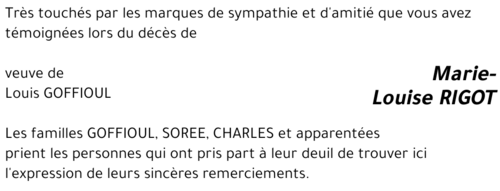 Marie-Louise RIGOT