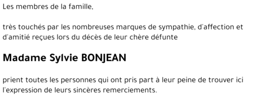 Sylvie BONJEAN