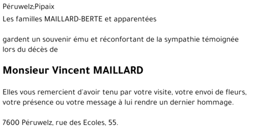 Vincent MAILLARD