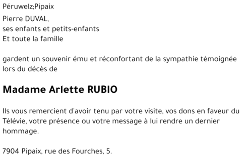 Arlette RUBIO