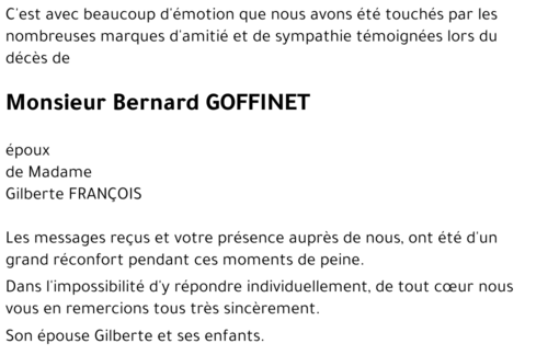 Bernard GOFFINET