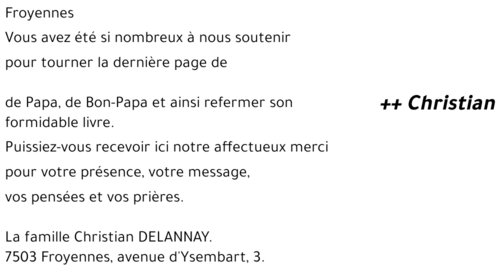 Christian DELANNAY