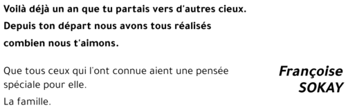 Françoise SOKAY