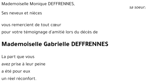 Gabrielle DEFFRENNES