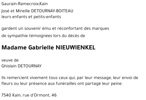 Gabrielle NIEUWIENKEL