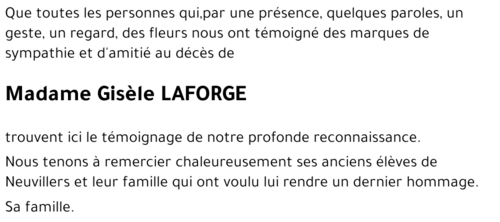 Gisèle LAFORGE