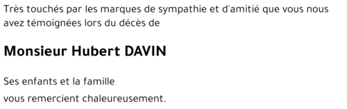 Hubert DAVIN