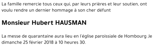 Hubert HAUSMAN