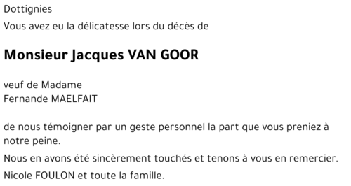 Jacques VAN GOOR