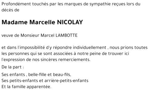Marcelle NICOLAY