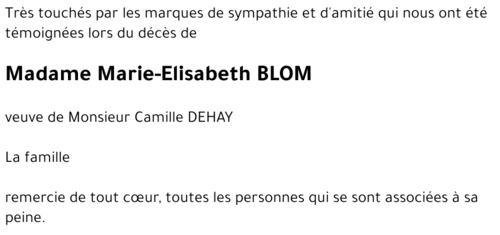 Marie-Elisabeth BLOM