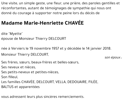 Marie-Henriette dite 