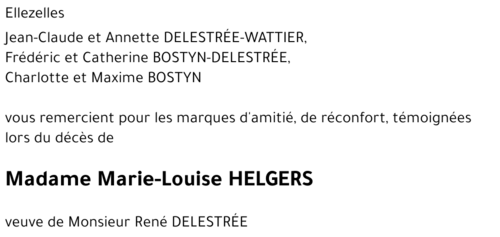 Marie-Louise HELGERS