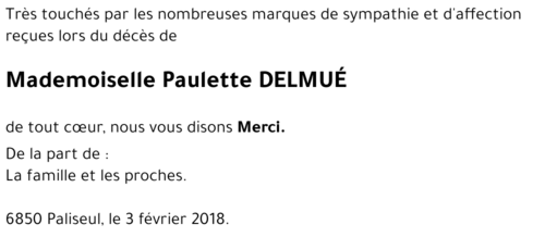 Paulette DELMUÉ