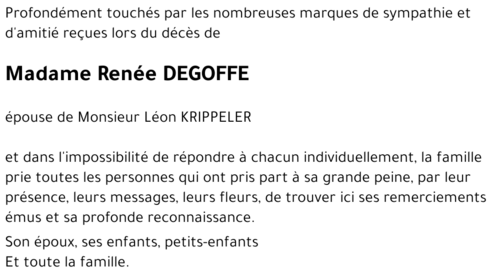 Renée DEGOFFE