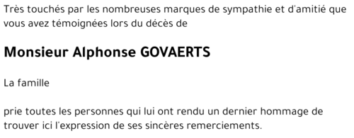 Alphonse GOVAERTS