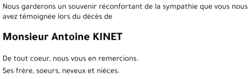 Antoine KINET