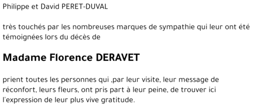 Florence DERAVET