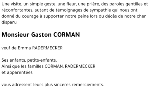 Gaston CORMAN
