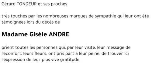 Gisèle ANDRE
