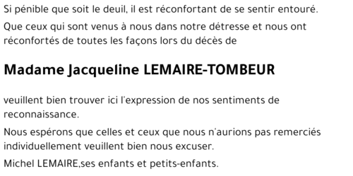 Jacqueline TOMBEUR