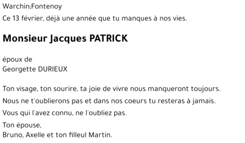 Jacques PATRICK
