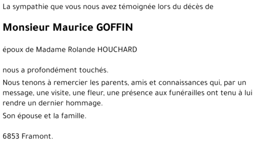 Maurice GOFFIN